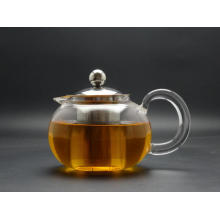 Glass Kettle Tea Pot with 304 Stainless Steel Filter, High Brosilicate Pot Made by Hand